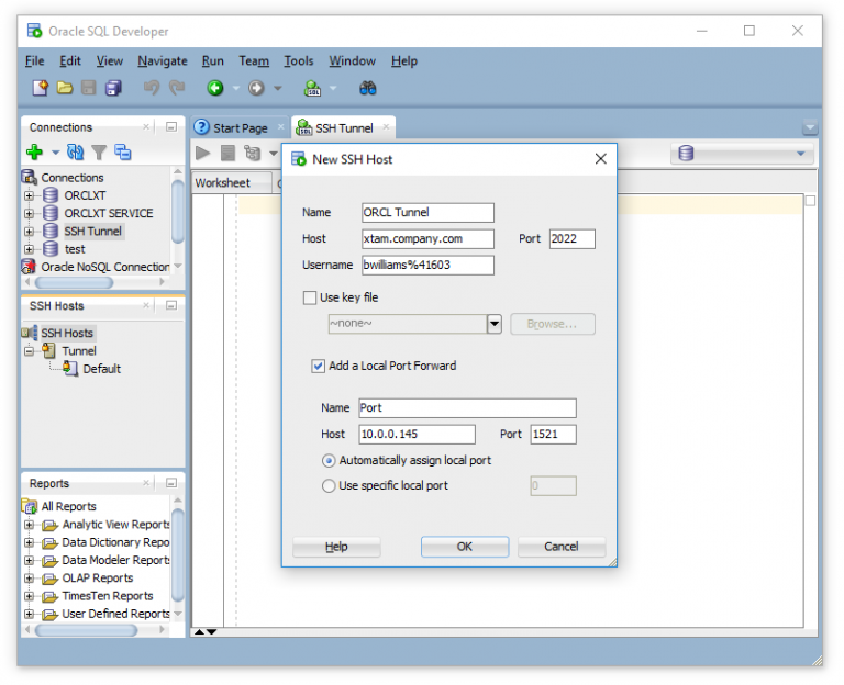 mysql command line ssh tunnel to remote server